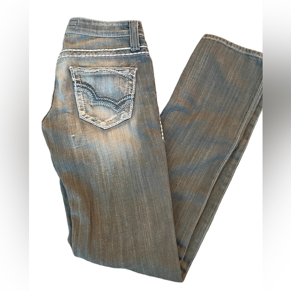 Big Star Ultra Low Rise Gray Wash skinny jeans size 27